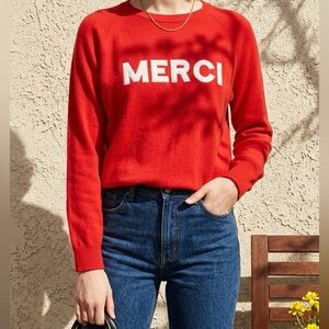 Red crewneck high quality fabric